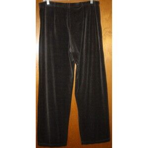Women's Crazy Horse Black Sport Soft Knit w/Elastic Waist Dress Pants Sz M GUC